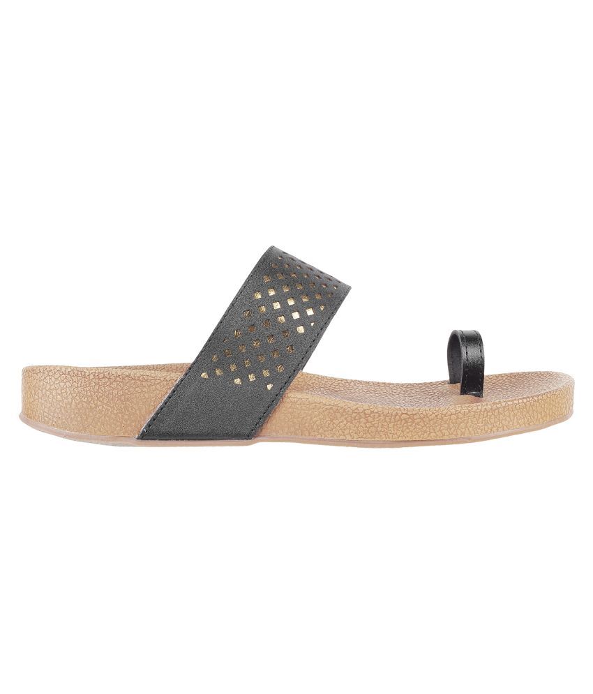 black walking flats