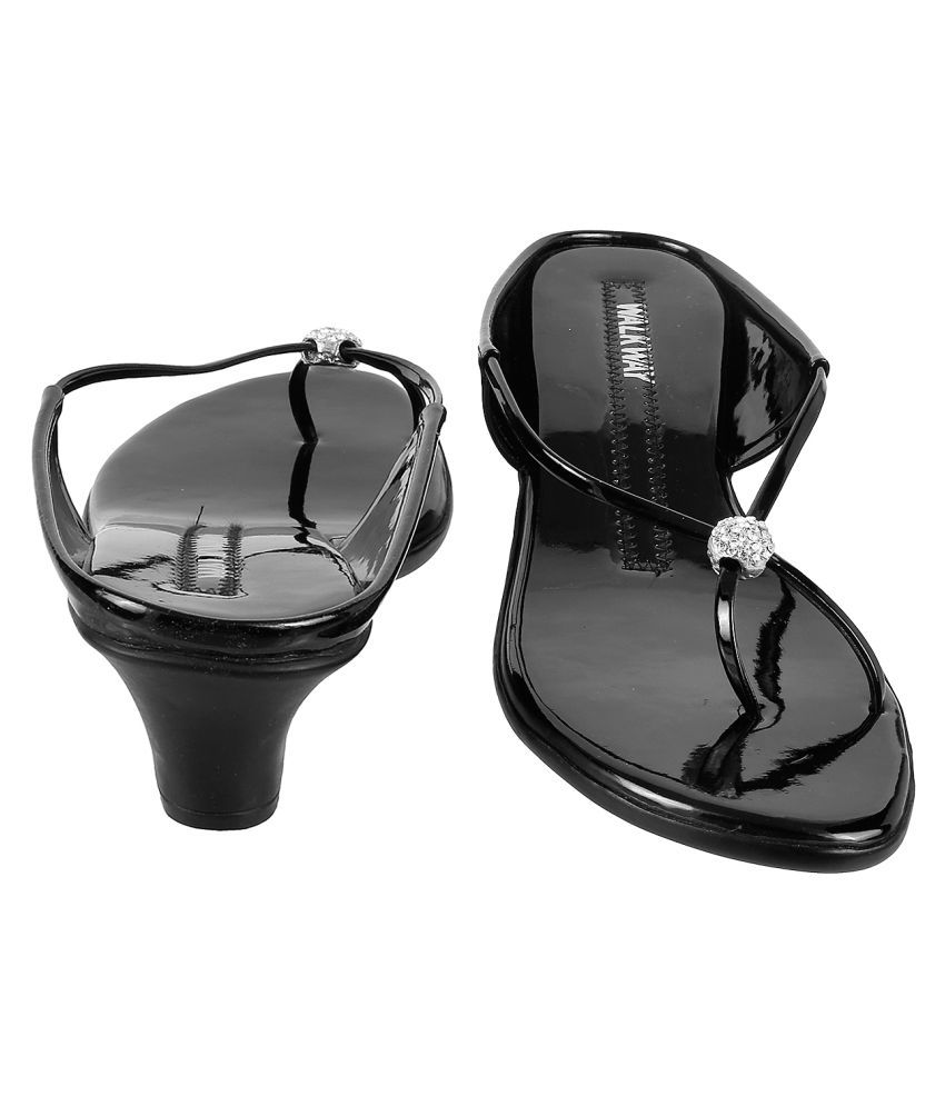 black walking flats