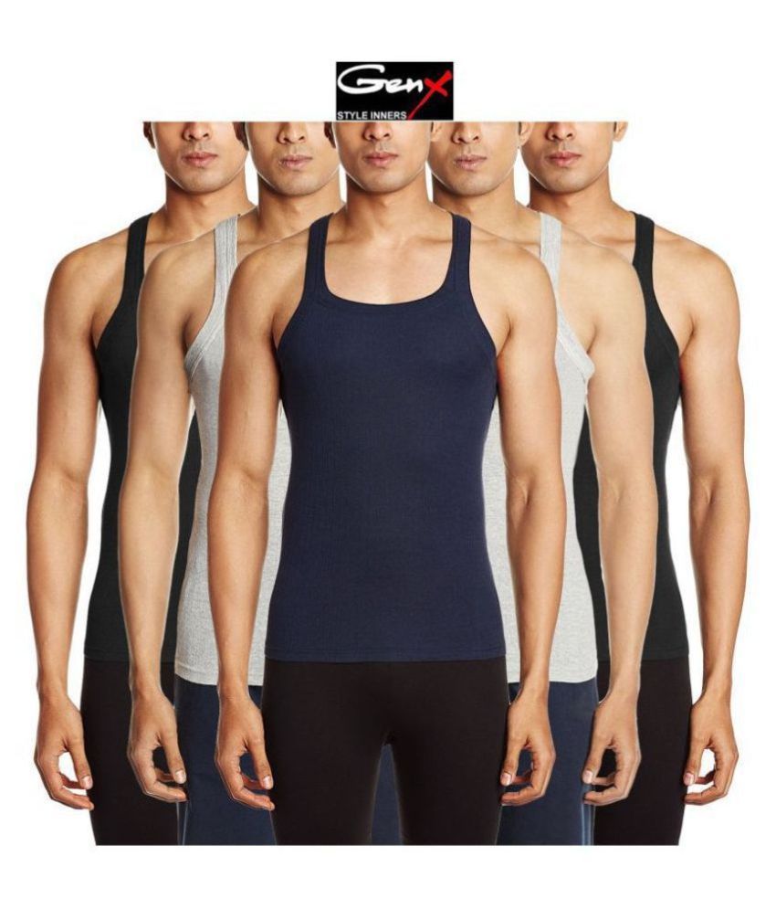     			Eazy Multi Sleeveless Vests Pack of 5