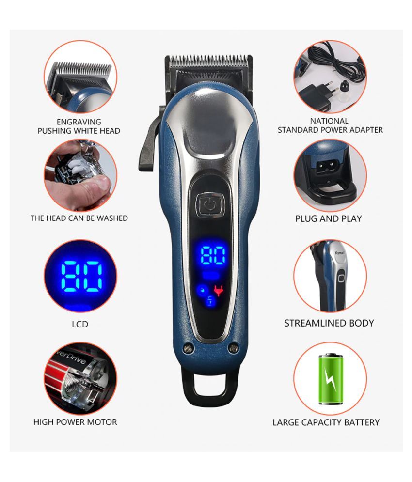 DR Rechargeable LCD Display Trimmer for Man Self Hair Cutting Trimmer