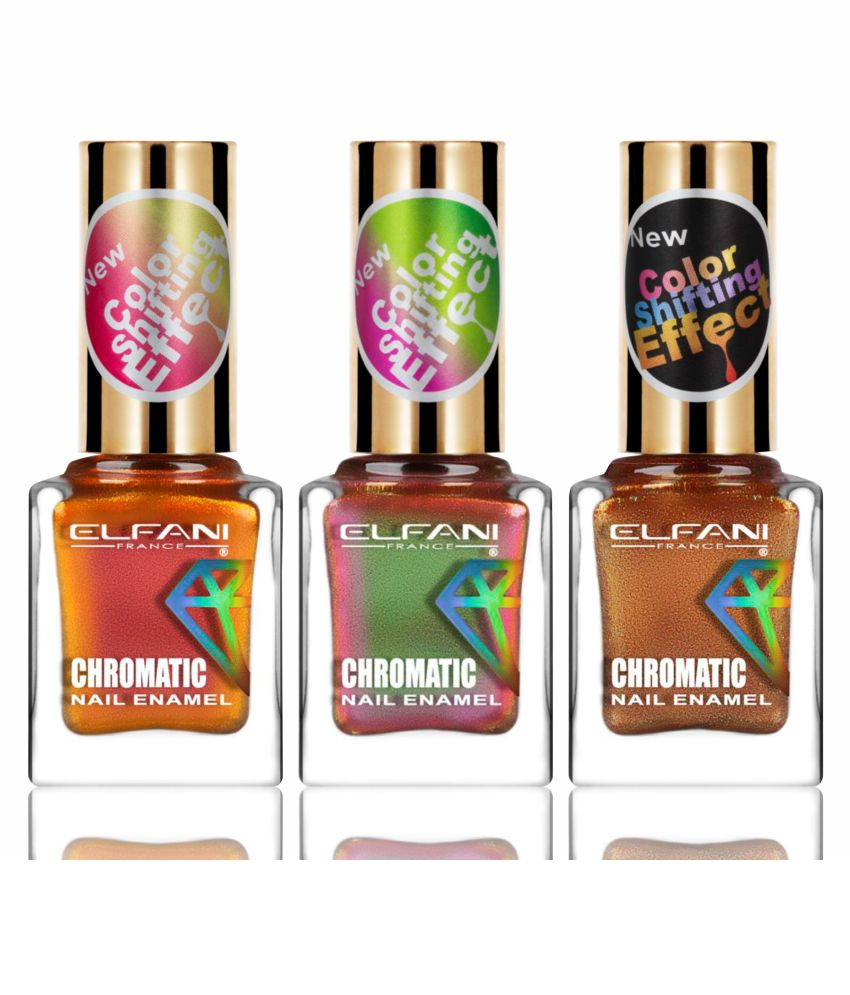     			Elfani Nail Polish Multi Multichrome Pack of 3 27 mL