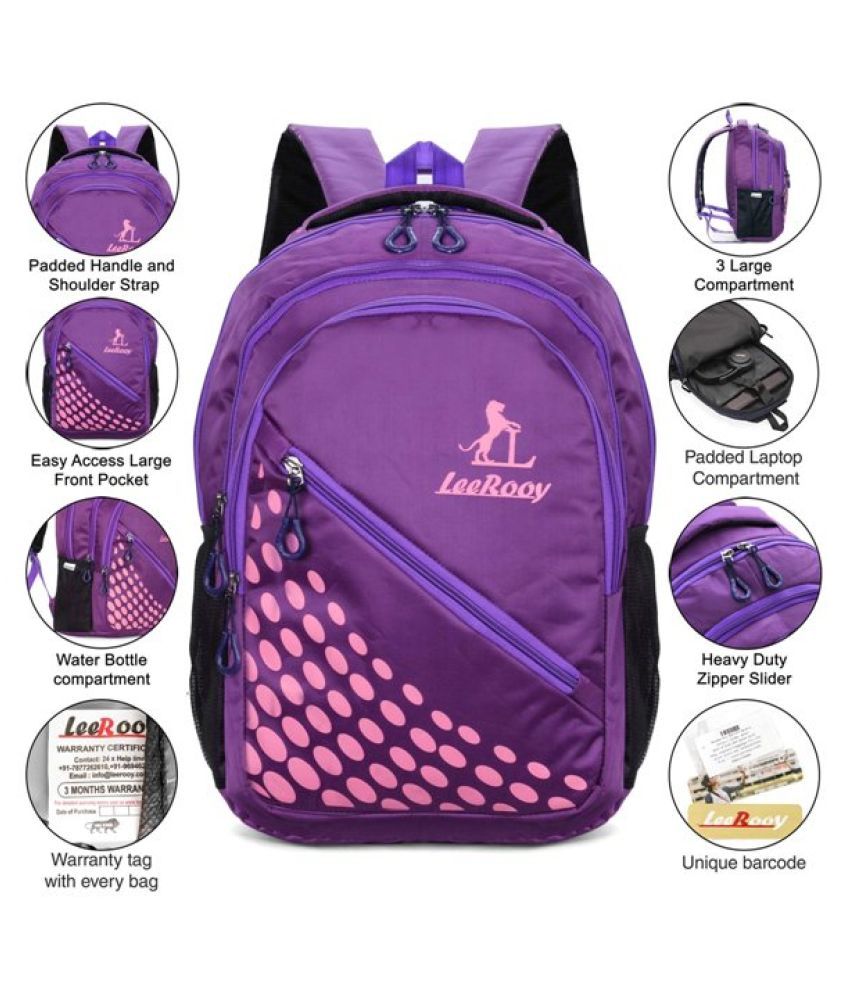 LeeRooy Purple School Bag for Boys & Girls: Buy Online at Best Price in ...