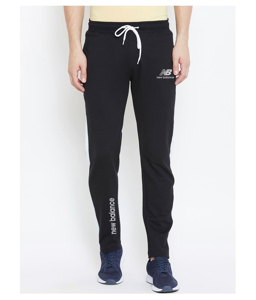 black polyester lycra trackpants