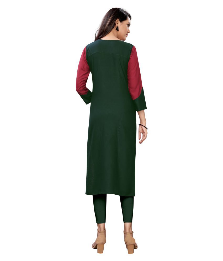 green rayon kurti
