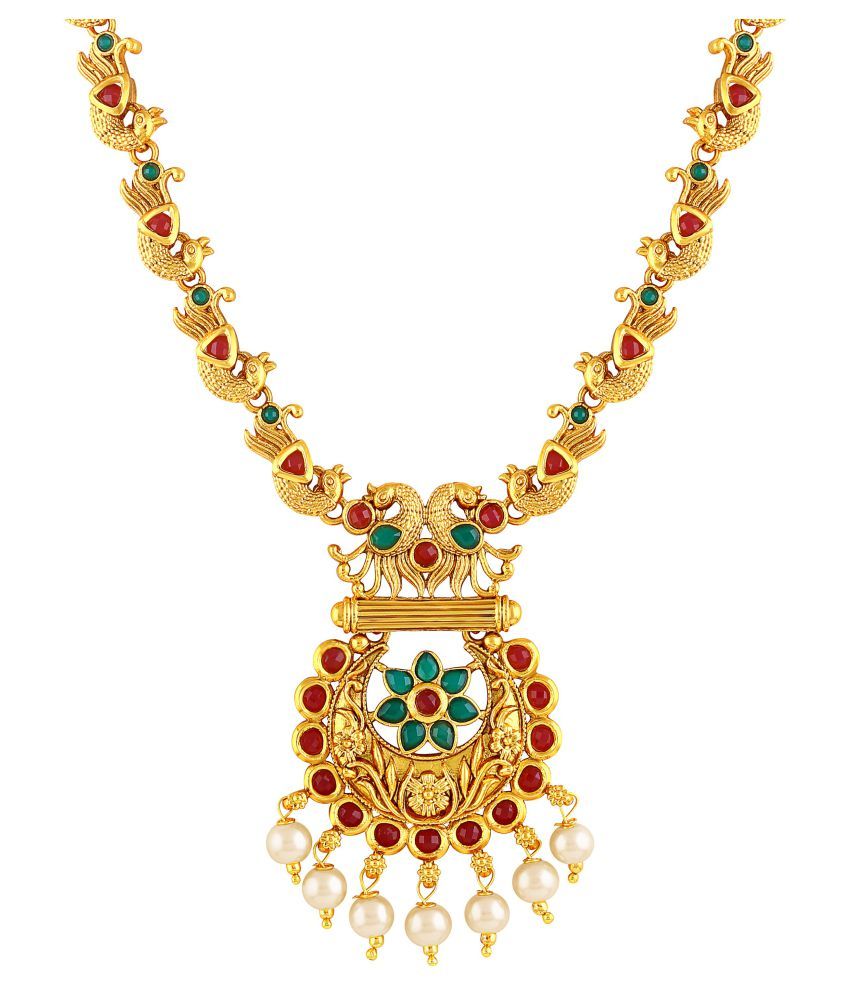 Asmitta Jewellery Zinc Golden Contemporary Traditional Gold Plated ...