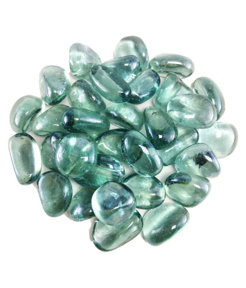     			DS Clear Kaju Glass Pebbles/gravels/stone/beads for Aquarium, table, vase, fountain, Approx 50 Pieces