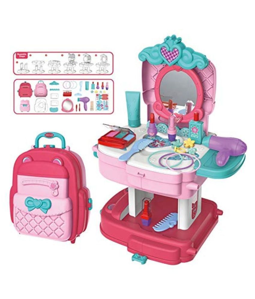 Kids Pretend Play Beauty Salon Fashion Play Makeup kit and Cosmetic Toy ...