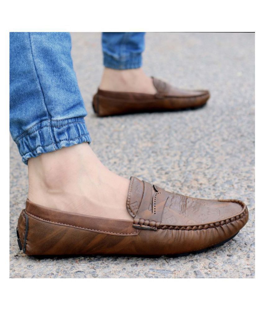 MONKU LOAFERS COLLECTION Brown Loafers - Buy MONKU LOAFERS COLLECTION ...