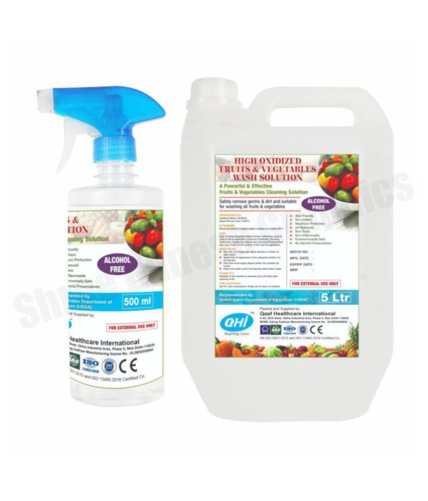 QHI Vegetable & Fruit Wash All Purpose Cleaner Liquid Highly Oxidized