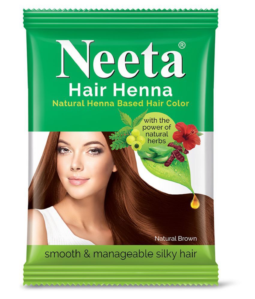    			Neeta Hair Henna Natural Henna Based Permanent Hair Color Brown 25 g Pack of 10