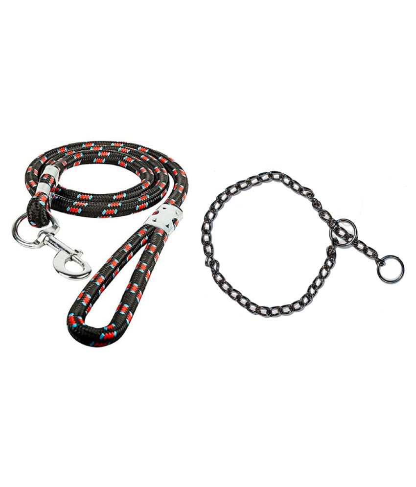     			Tame Love Combo Choke Collar Dog Rope Training Leash for large breed with Strong Cast Hook (18mm)