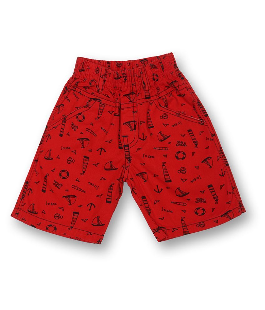 red infant shorts
