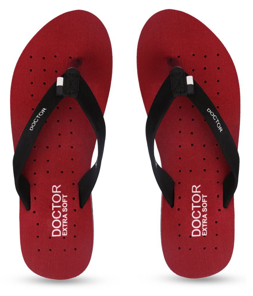 DOCTOR EXTRA SOFT Maroon Slippers