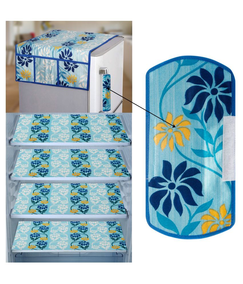     			E-Retailer Set of 6 PVC Blue Fridge Top Cover