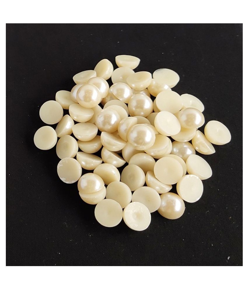 white half pearl beads