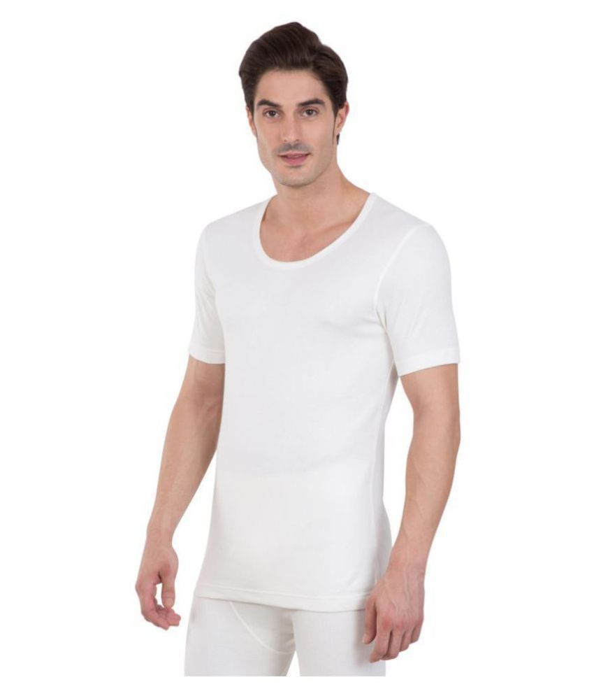 Jockey - White Cotton Men's Thermal Tops ( Pack of 1 ) - Buy Jockey ...