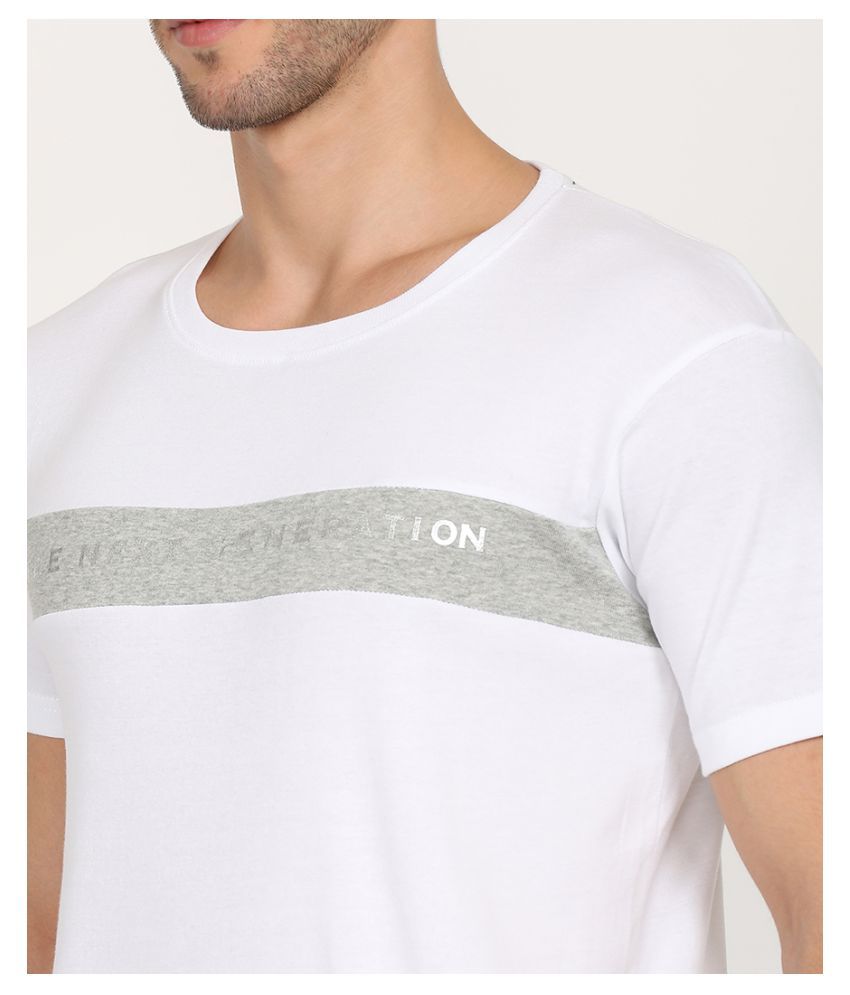 V2 Cotton Blend White Solids T-Shirt - Buy V2 Cotton Blend White Solids ...