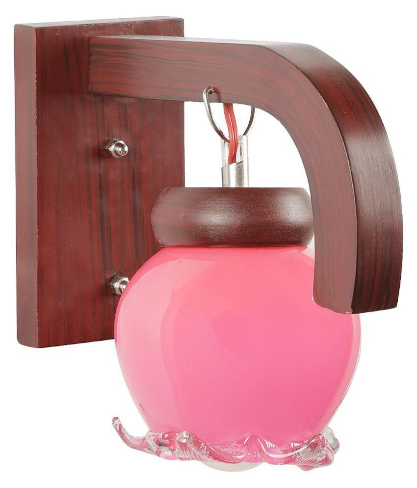     			AFAST Decorative & Dsigner Glass Wall Light Pink - Pack of 1
