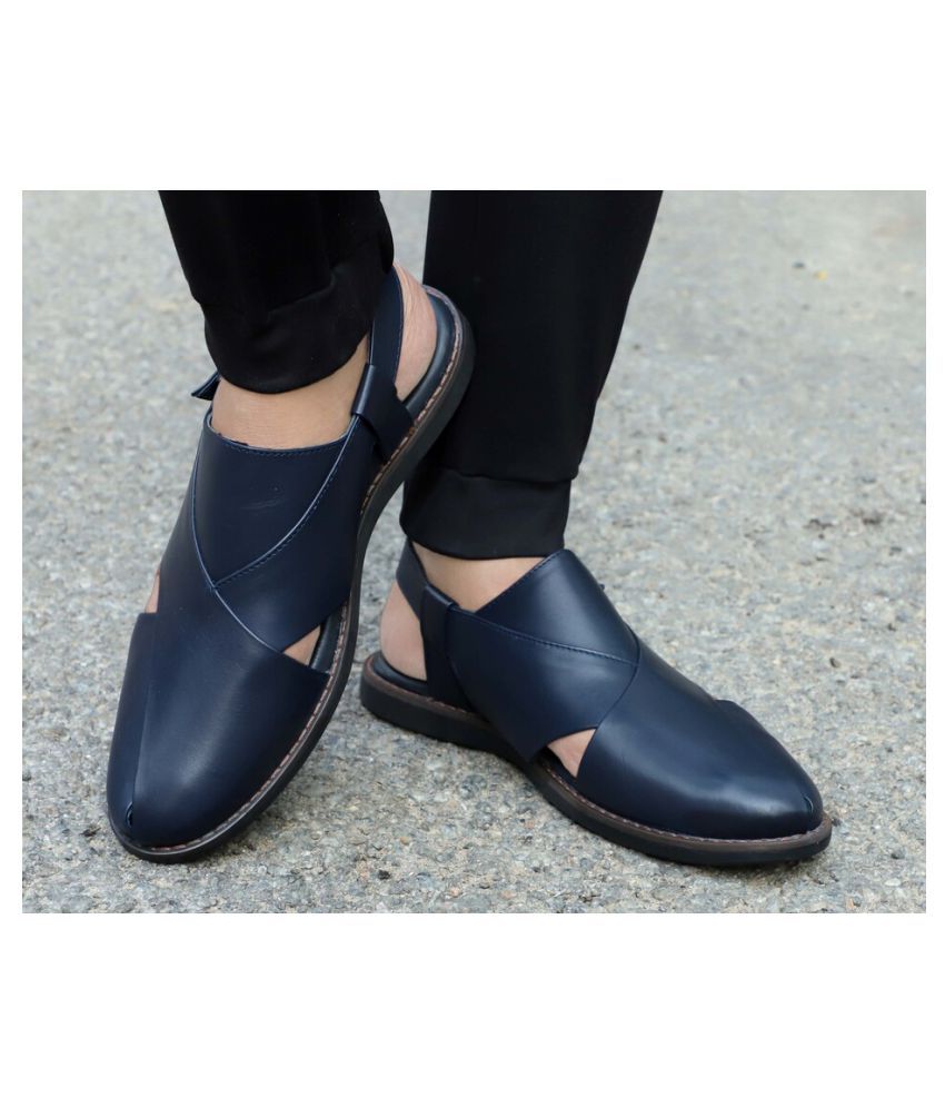 navy leather sandals ladies