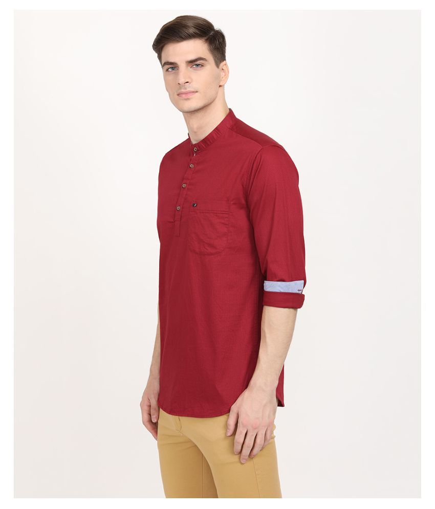 red kurta white pants