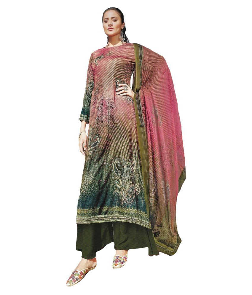 Varun Cloth House Pink Velvet Unstitched Dress Material Buy Varun