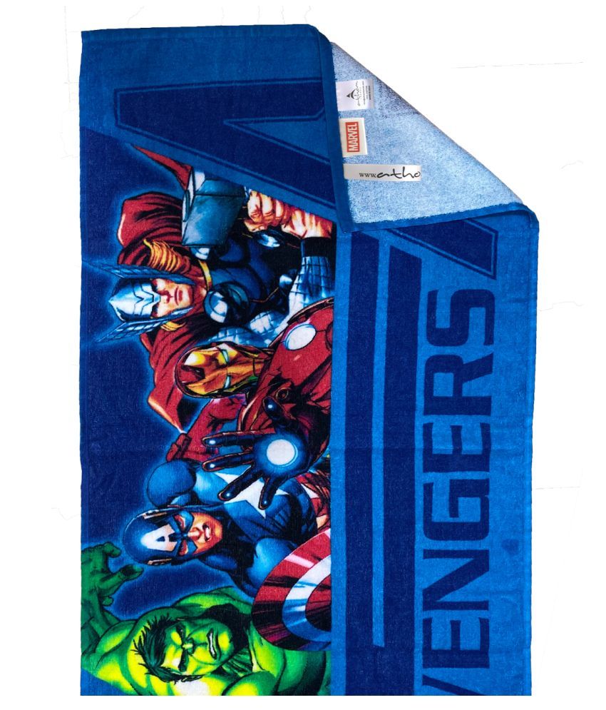 Marvel Single Cotton Bath Towel Blue - Buy Marvel Single Cotton Bath ...