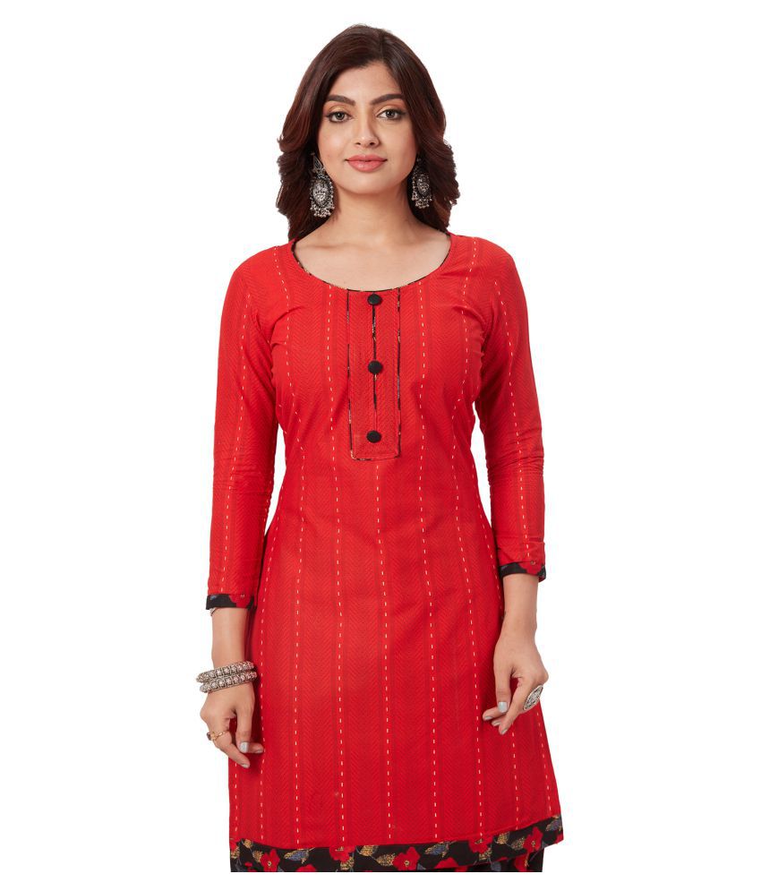 Salwar Studio Cotton Kurti With Patiala - Stitched Suit - Buy Salwar ...