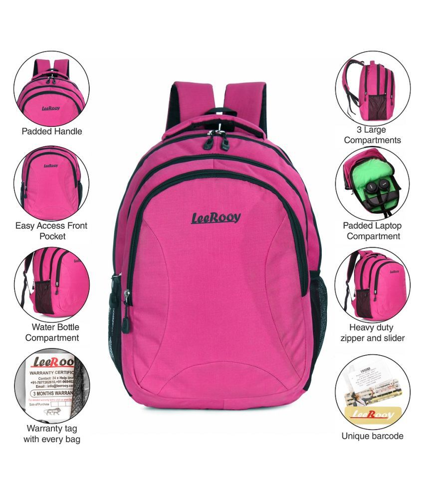 LeeRooy pink Backpack - Buy LeeRooy pink Backpack Online at Low Price ...