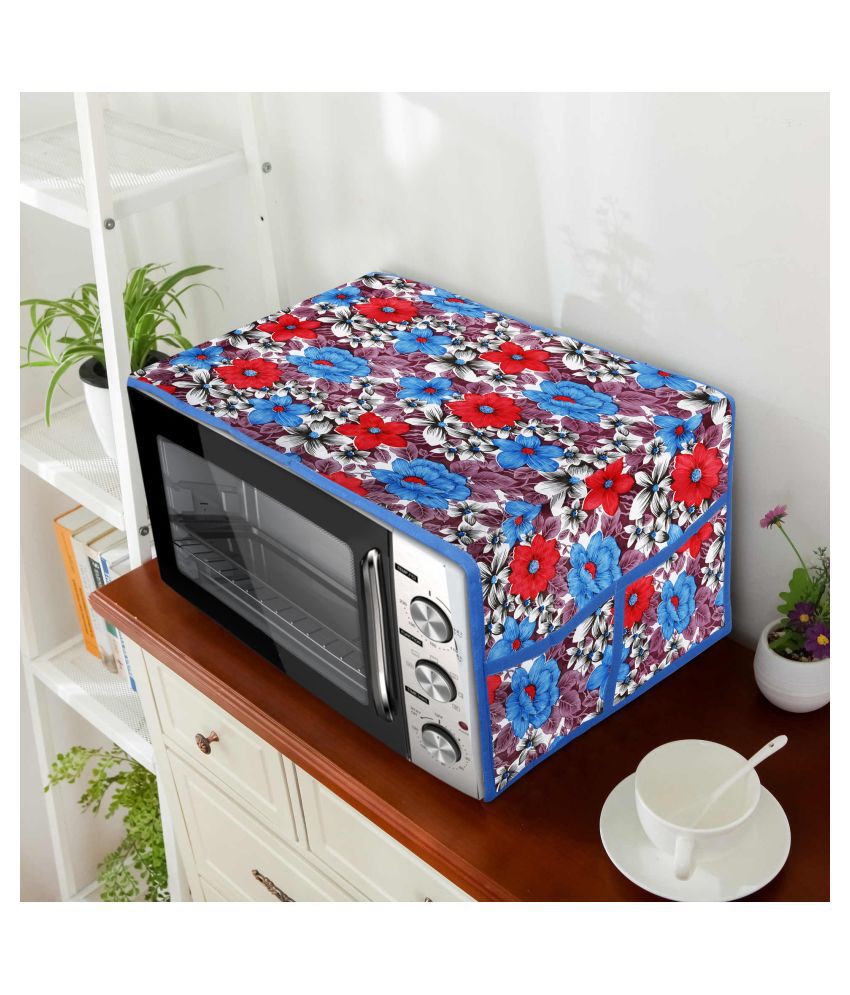     			E-Retailer Single PVC Blue Microwave Oven Cover - 26-28L