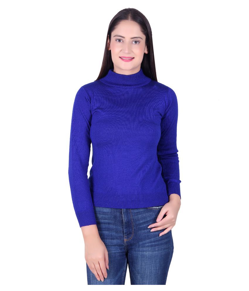     			Ogarti Acrylic Blue Pullovers