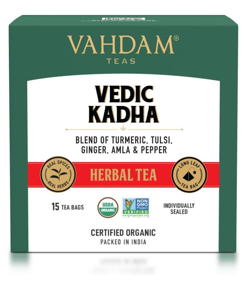 Vahdam Vedic Kadha Herbal Tea 15 Tea Bags Buy Vahdam Vedic Kadha