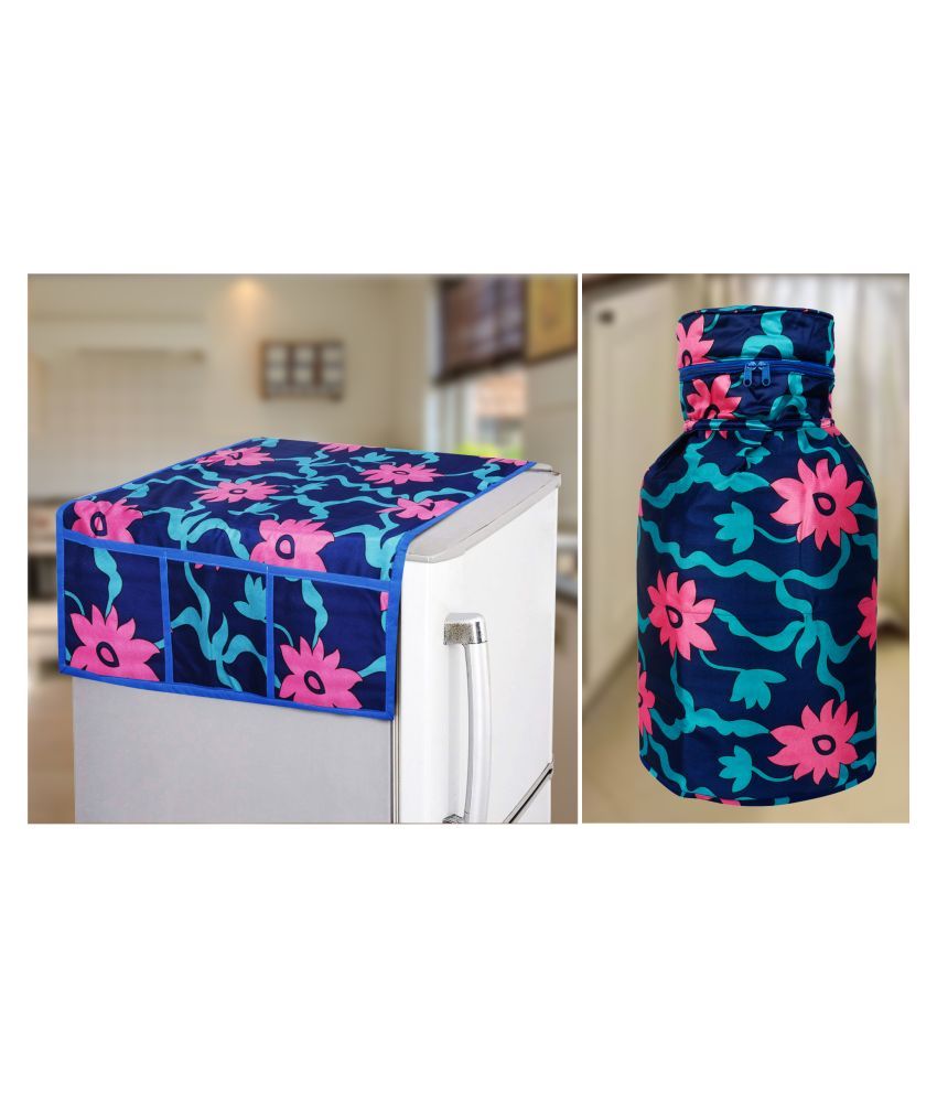     			E-Retailer Set of 2 Polyester Pink Fridge Top Cover