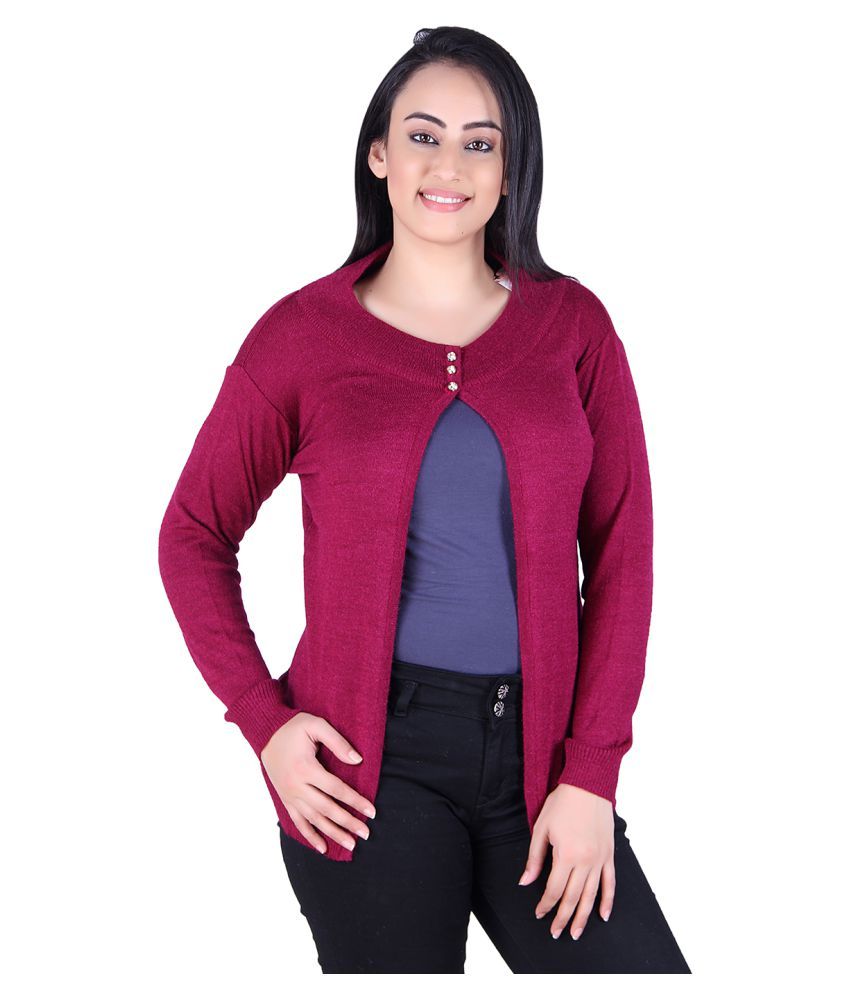     			Ogarti Acrylic Shrugs - Maroon