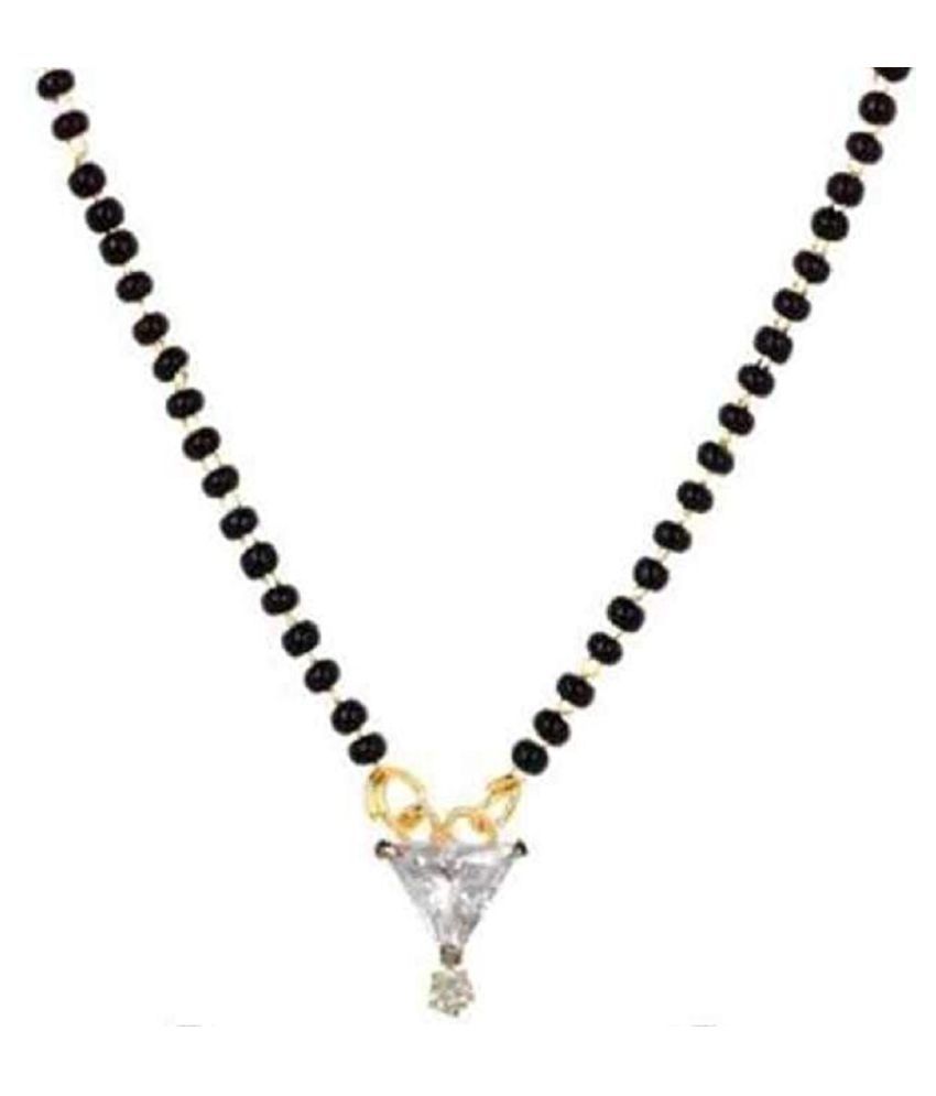     			Soni Imitation Jewellery Gold Plated (18 inch Short) Diamond mangalsutra for Women