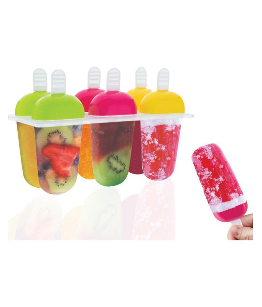 Green Direct Silicone Ice Pop Maker Pack of 6 Ice Pop Molds Enhancing Vibrant Colors 
