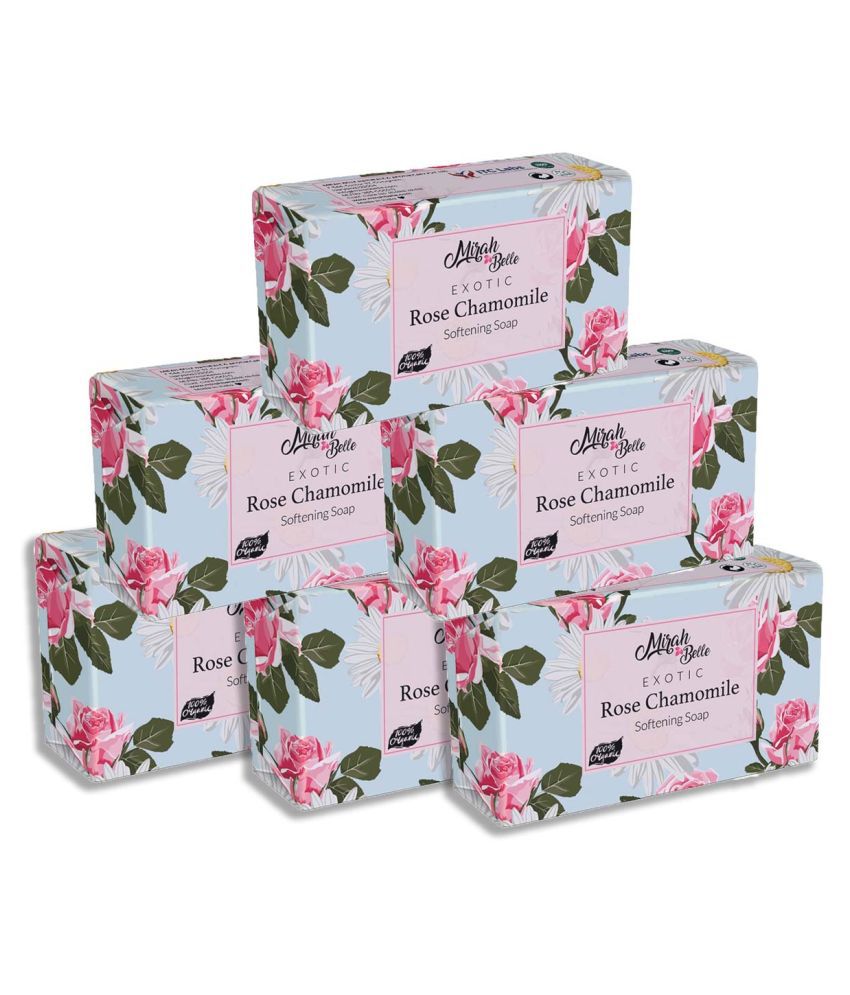     			Mirah Belle Organic Rose Chamomile Softening Soap 125 g Pack of 6