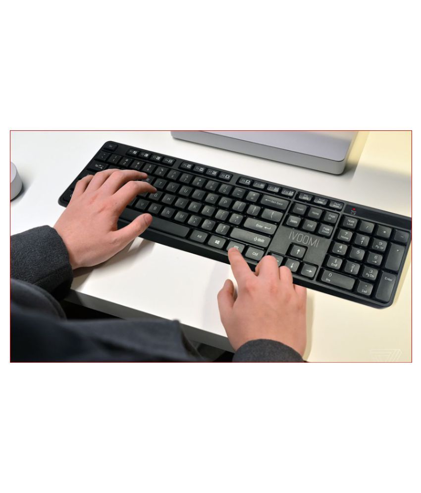 ivoomi IVKBM10 Black Wireless Keyboard Mouse Combo Reliable 2.4ghz