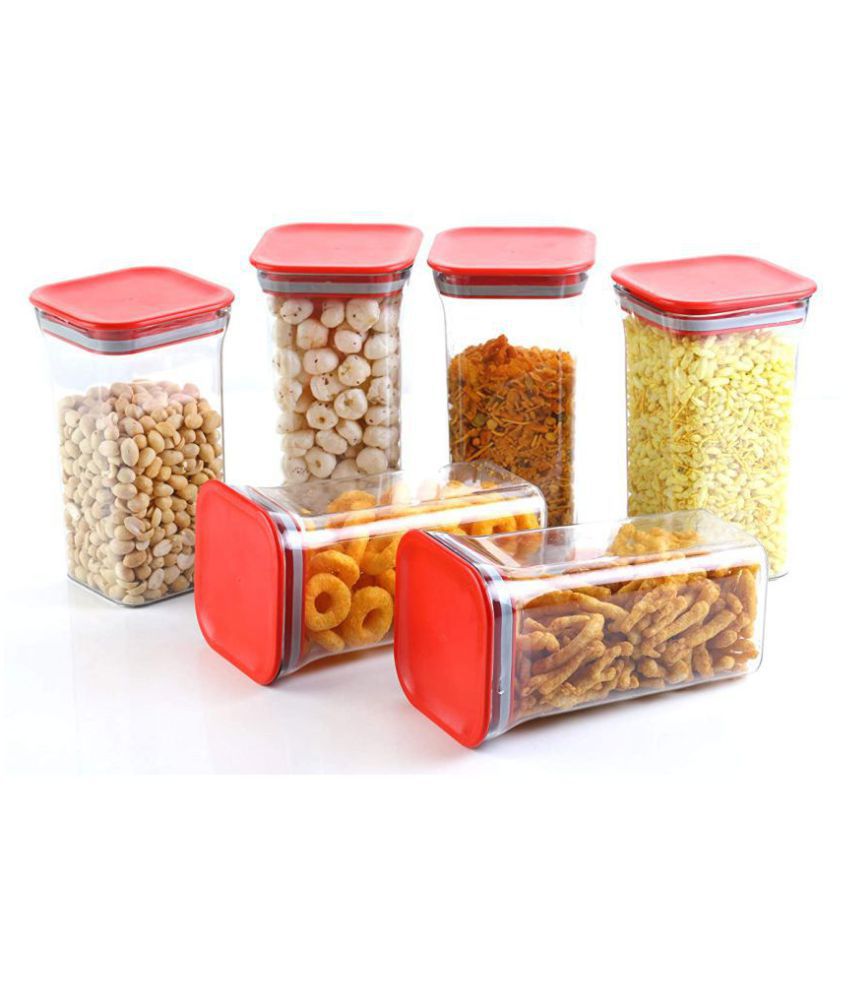 Analog kitchenware Pasta,Dal,Grocery Polyproplene Food Container Set of 6 1100 mL