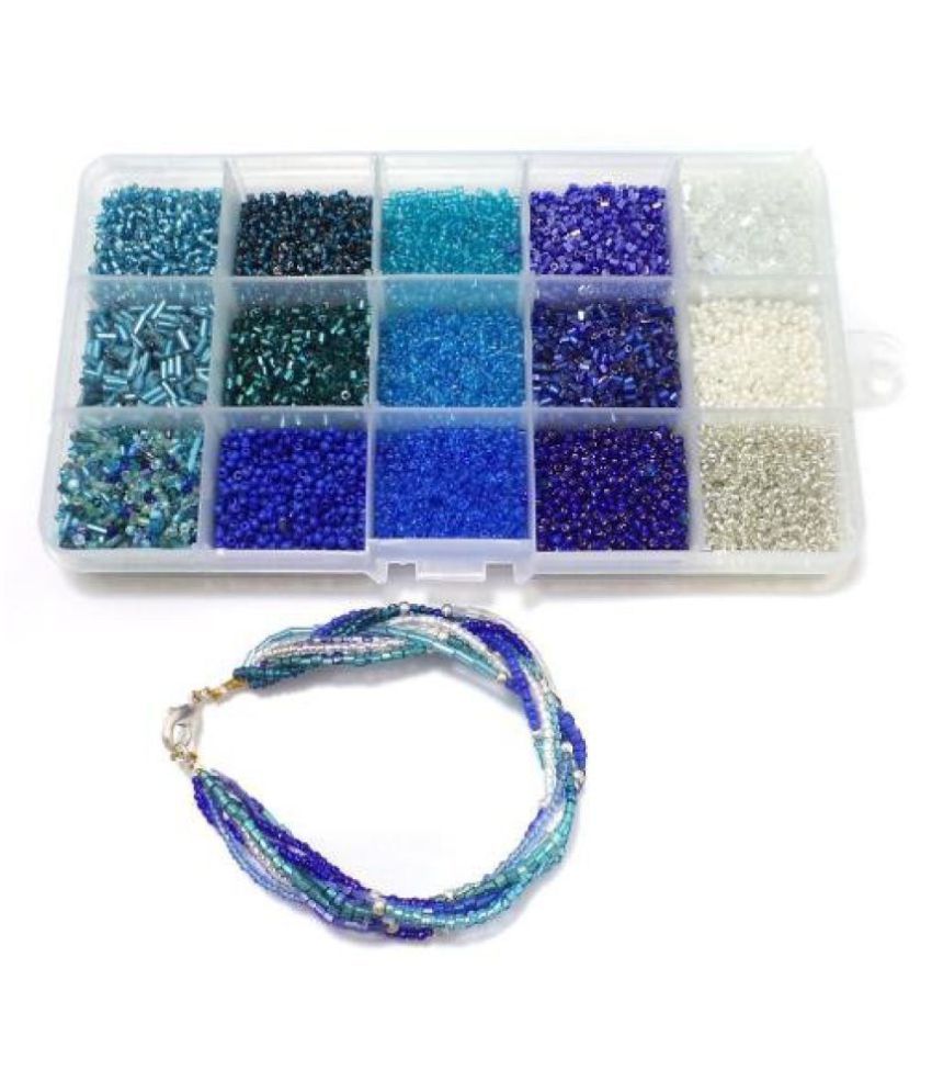 BeadsnFashion Glass Seed Beads for Jewellery Making, Art and Crafts