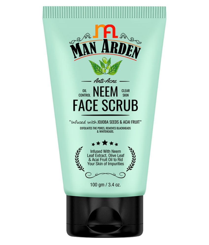 Man Arden Anti-Acne Neem Face Scrub - For Oil Control And Clear Skin Facial Scrub 100 gm