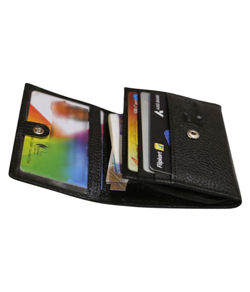 STYLE SHOES Leather Black Atm, Visiting , Credit Card Holder, Pan Card