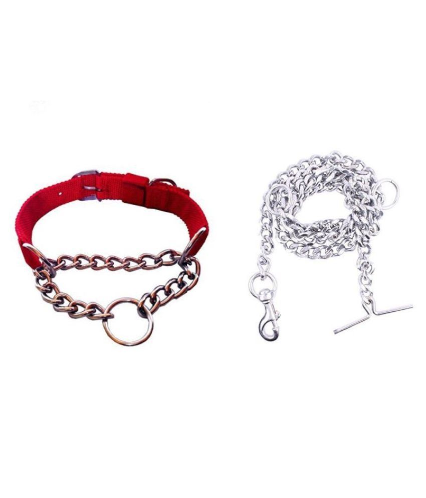 Smart Doggie Choke Collar ( 1.25 inches ) and Iron Chain ( 6 No, 5 ft