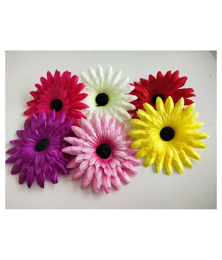 5pcs Multicolor Artificial Flowers for Diwali & Room Decoration Buy