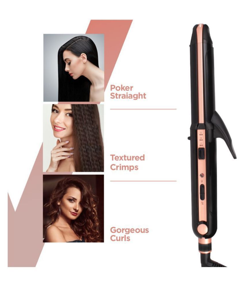 Buy VEGA Keratin 3 in 1 Hair Styler - Straightener, Curler, and Crimper  (VHSCC-03), 1N, Rose Gold Online at Best Price in India - Snapdeal