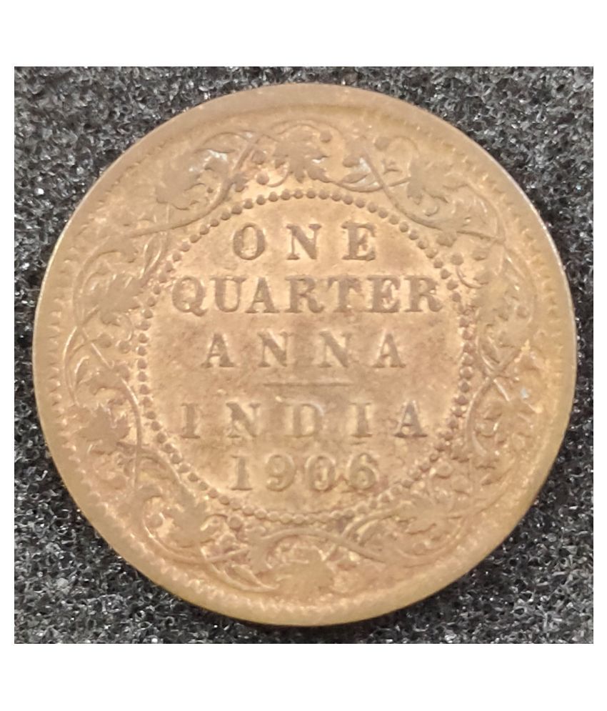 EXTREMELY RARE 1906 BRONZE QUARTER ANNA EDWARD VII AT AN ATTRACTIVE