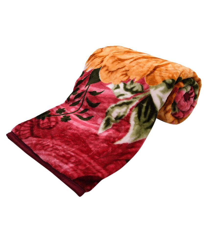 The PinkCity Tribes Queen Wool Floral Blanket Buy The PinkCity Tribes
