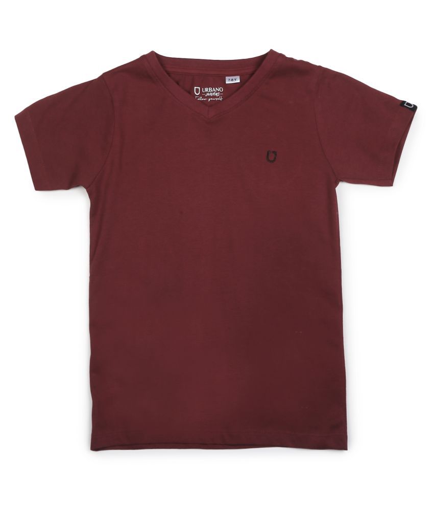     			Urbano Juniors Pack of 1 Boys Cotton T-Shirt ( Maroon )