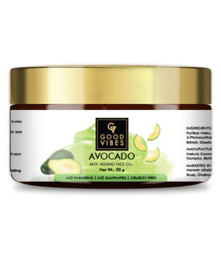 Good Vibes Anti-Ageing Face Gel - Avocado (50 g): Buy Good Vibes Anti ...