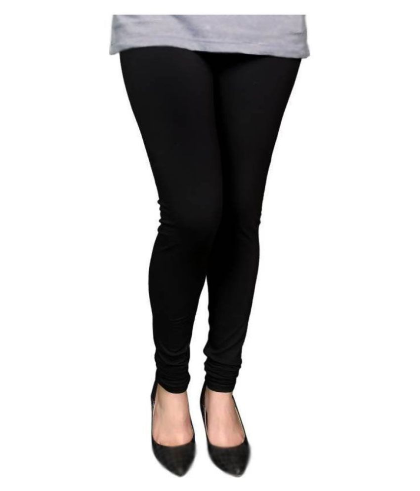 black woolen leggings