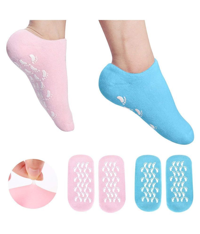     			Shivay Corporation Spa Gel Full Foot Protector Moisturizing Socks Spa Socks for Repair Dry Cracked Feet and Ankles Free Size